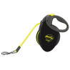 guinzaglio retrattile flexi per cane 8m nero/giallo