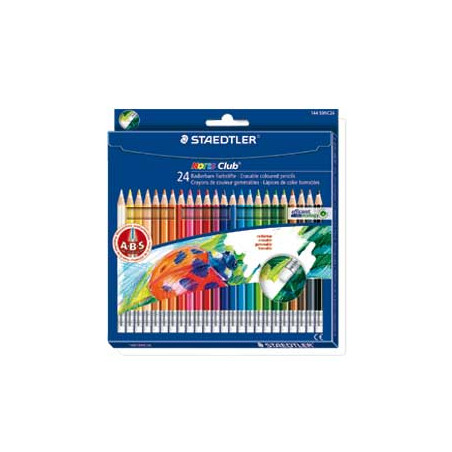 Astuccio 24 matite colorate cancellabili 144 noris club staedtler