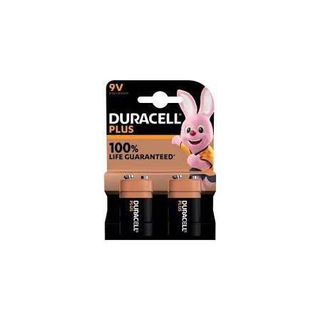 batteria duracell alkaline plus 9v 2pz [142268]