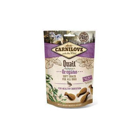 cibo semi umido per cani carnilove snack quail & oregano 200g