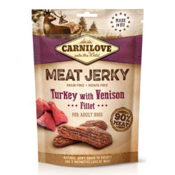 mangime per cani carnilove snack jerky turkey & venison 100g