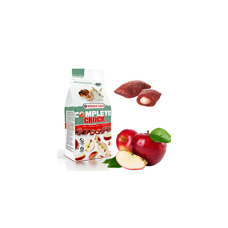 cibo per roditori versele-laga crock apple snack 50 g rabbit