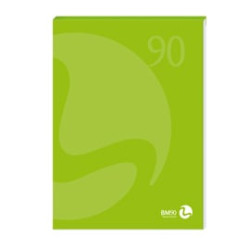 Blocco notes collato lato corto a4 90gr 80fg bianco copertina 250gr