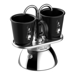 caffettiera bialetti 0007310 mini express con 2tz nero/argento