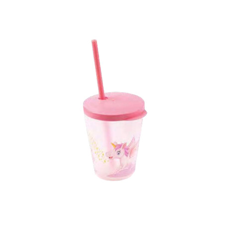 bicchiere con cannuccia snips unicorno 385ml [000853]