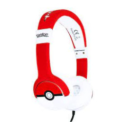cuffie otl pokemon per bambini cablato rosso/bianco [pk0758]