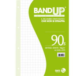 Ricambi forati rinforzati bandup a4 90gr 40fg 5mm bm [0105489]