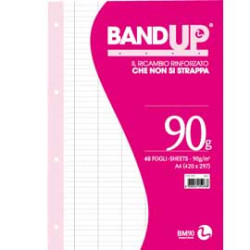 Ricambi forati rinforzati bandup a4 90gr 40fg rigo di 1a bm [0105493]