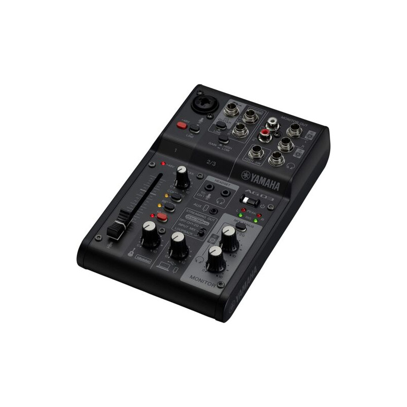 mixer audio yamaha ag03mk2 3 canali usb-c nero [ag03mk2-b]