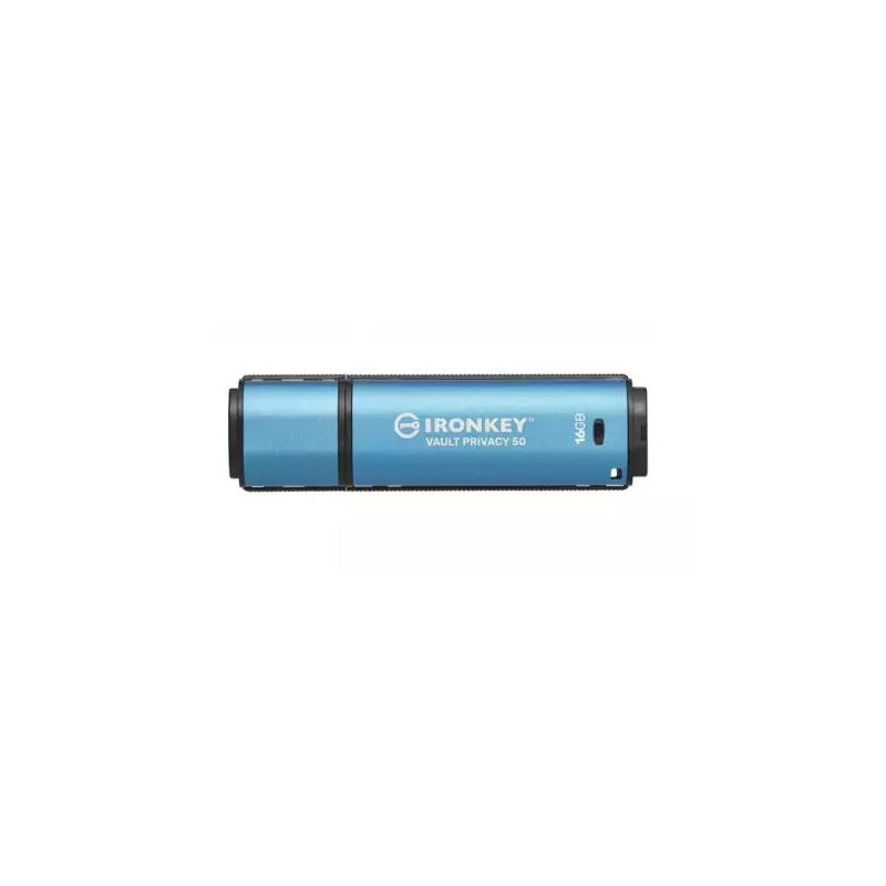 pen drive 16gb kingston ironkey vault privacy 50 usb 3.0 azzurro/nero