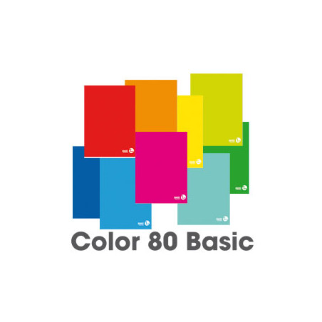 Maxiquaderno a4 80gr 80fg+1 rigo di 3a color 80 basic bm pz: 10 [0110601]