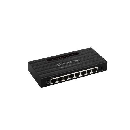 switch level one geu-0821 metall rj45x8/1gbps/nero [lev]