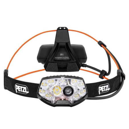 lampada frontale petzl nao rl 1500 lumen ultra legero 145g nero [e105aa00]