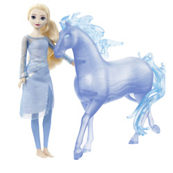 bambola mattel disney frozen elsa & nokk in plastica/tessuto
