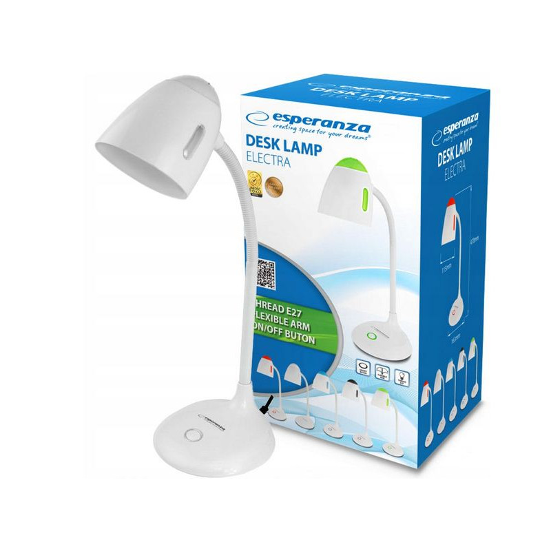 lampada da scrivania esperanza eld110w bianco [eld110w]