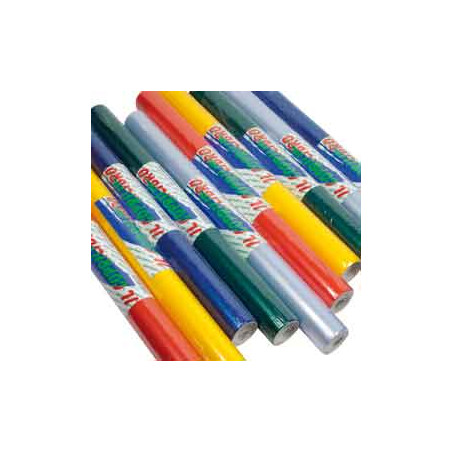 Rotolo coprilibro 45cm x 5mt ppl goffrato trasparente col. assortiti