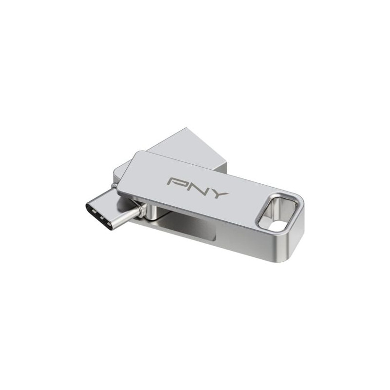 pen drive 64gb pny duo-link usb 3.2 200mbs argento [sgpny3g64dulink]