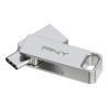 pen drive 64gb pny duo-link usb 3.2 200mbs argento [sgpny3g64dulink]