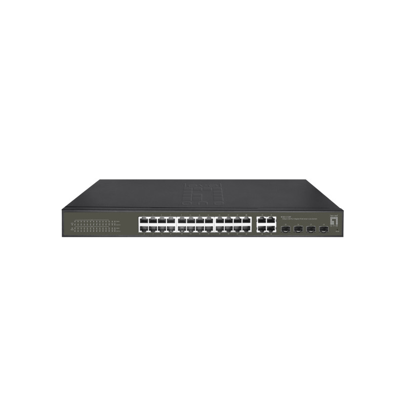 switch levelone gestito l2 smart lite 24xrj45 4xsfp combo 19"