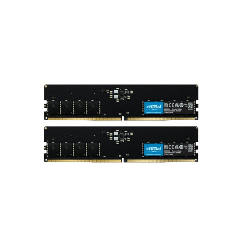 ram dimm ddr5 64gb crucial 5600mhz cl46 1.1v k2 nero [ct2k32g56c46u5]