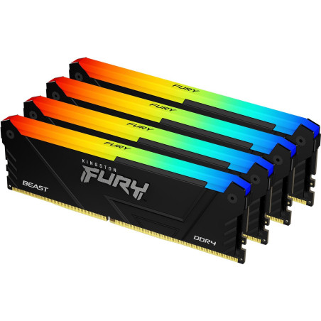 ram dimm ddr4 16gb kingston fury beast 3600mhz cl17 1.35v rvb [kf436c17bb2ak2/16]