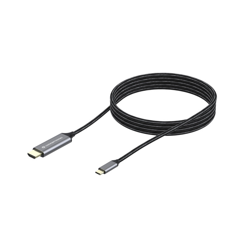 cavo conceptronic usb-c/hdmi 2m grigio [abby10g]