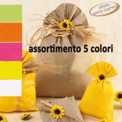 100 buste regalo in ppl perla mat 20x35cm assortimento 5 colori [ud805prr