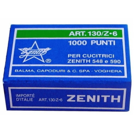 Punti cucitrice zenith 1000 punti 130/z6 (6/6) in accciaio [0301303601]