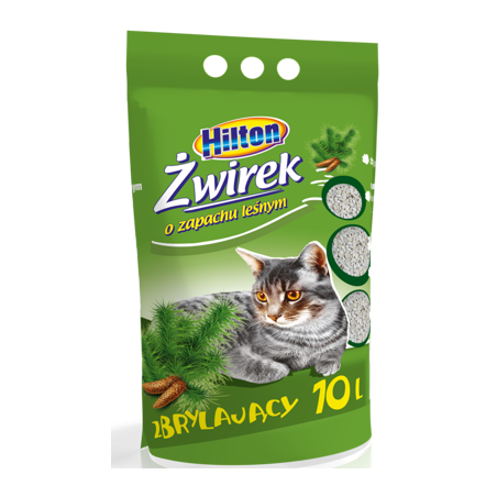 lettiera per gatti hilton forest in bentonite agglomerante 10l