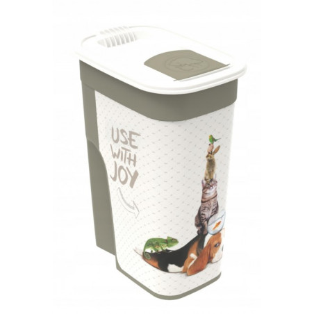 contenitore per mangime rotho flo 4.1l per cani/gatti cappuccino