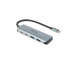hub dicota usb 3.0 tipo c 4in1 argento [d32061]