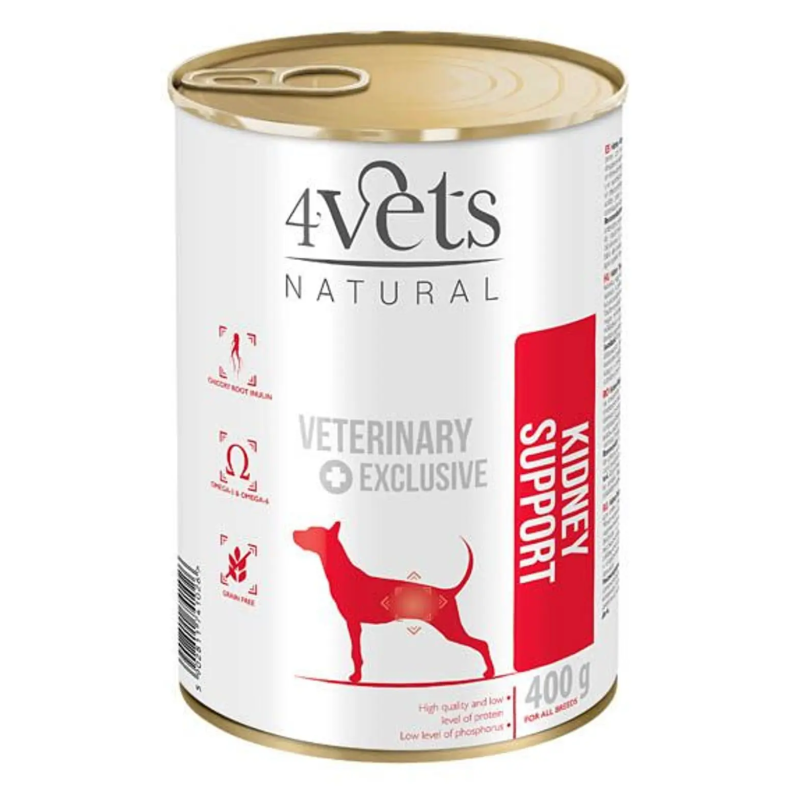 cibo per cane 4vets natural cibo umido veterinario renale 400g