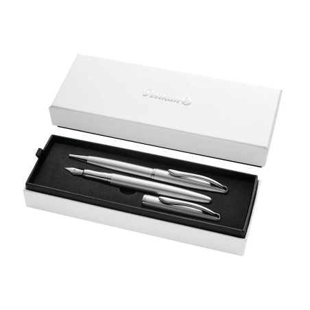 set penna stilografica e a sfera pelikan jazz noble elegance scrittura