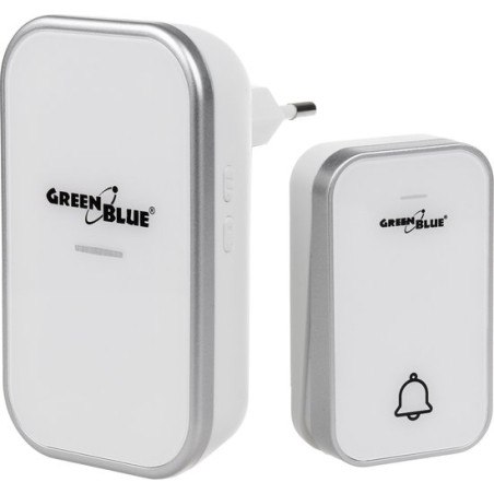 campanello greenblue gb157w cinetico senza fili/batteria ip44 portata