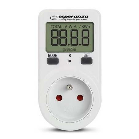 misuratore di consumo esperanza ela102 230v 3680w bianco [ela102]