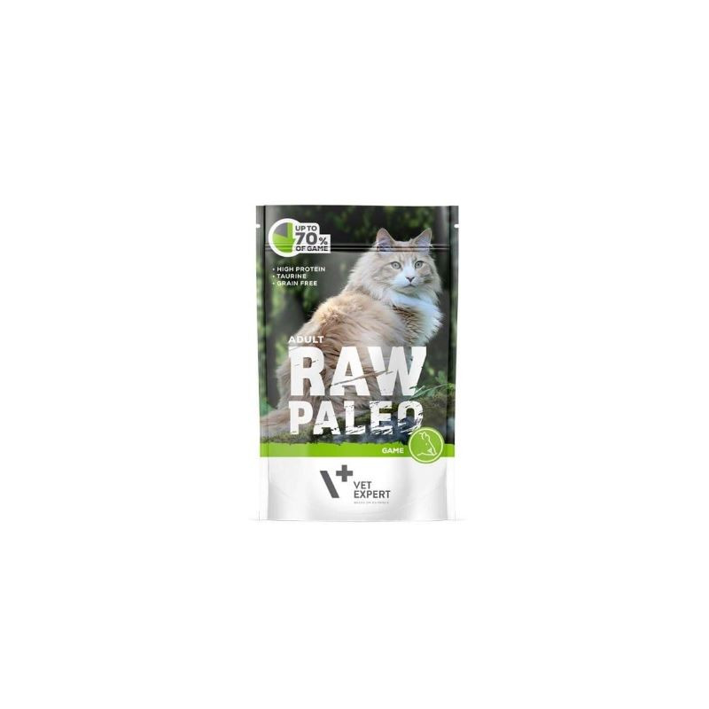 cibo umido vetexpert raw paleo cervo per gatti adulti 100g