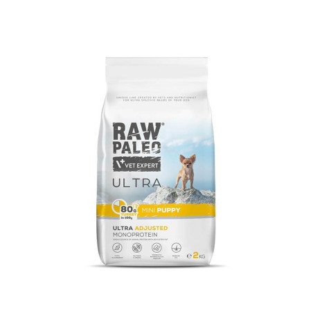 cibo secco raw paleo ultra mini con tacchino per cuccioli di piccola