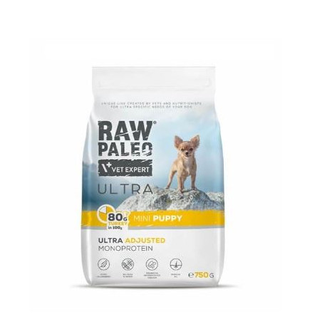 cibo secco raw paleo ultra mini con tacchino per cuccioli di piccola