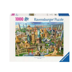 puzzle attrazioni in tutto il mondo multicolore 1000pz [12000332]