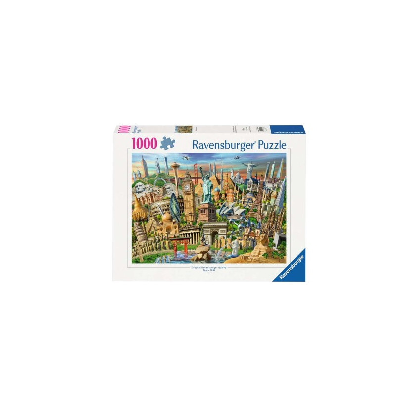 puzzle attrazioni in tutto il mondo multicolore 1000pz [12000332]