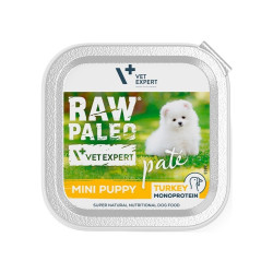 cibo secco vetexpert raw paleo pate mini puppy con tacchino per cuccioli