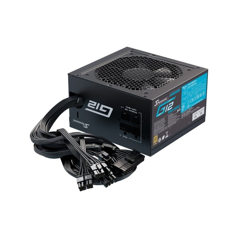 alimentatore 850w seasonic g12 gm-850 80+ gold nero [ssr-850fm]