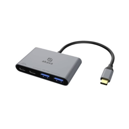 hub usb akasa usb 3.2 tipo c 4 porte argento