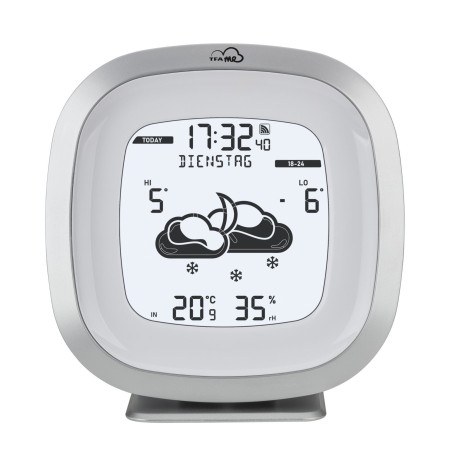 stazione meteo tfa dostmann con previsioni intelligenti argento/nero