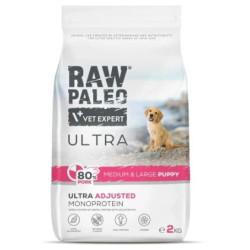 cibo secco vetexpert raw paleo ultra maiale per cani cucciolo 2kg