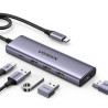 hub usb ugreen cm511 5in1 usb tipo c/hdmi 1.4/3 x usb tipo a/usb
