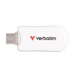 pen drive 128gb verbatim plectra usb-c 3.2 bianco [30229]
