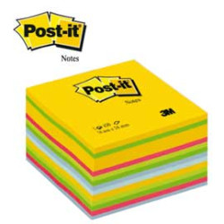 Blocco adesivo post-it 450fg a cubo 76x76mm 2030-u ultracolro
