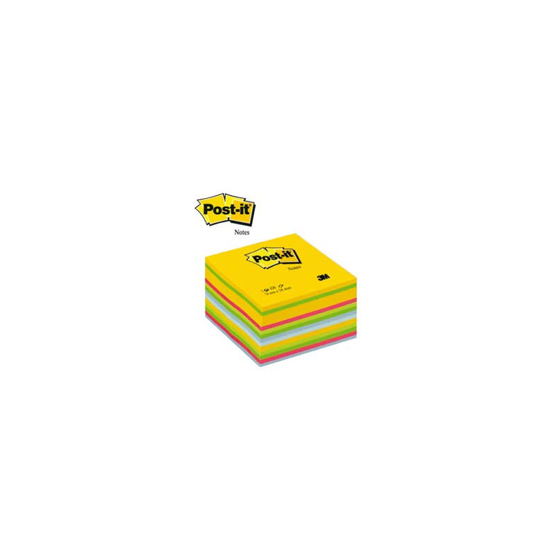 Blocco adesivo post-it 450fg a cubo 76x76mm 2030-u ultracolro