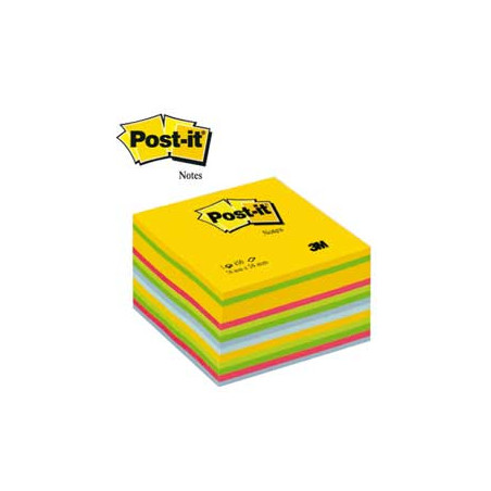 Blocco adesivo post-it 450fg a cubo 76x76mm 2030-u ultracolro